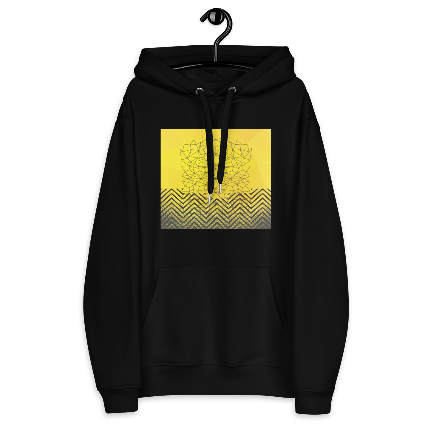 "Black & Yellow Geometrics" Premium Eco Hoodie