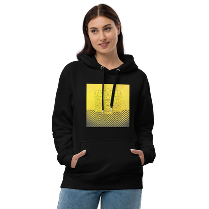 "Black & Yellow Geometrics" Premium Eco Hoodie