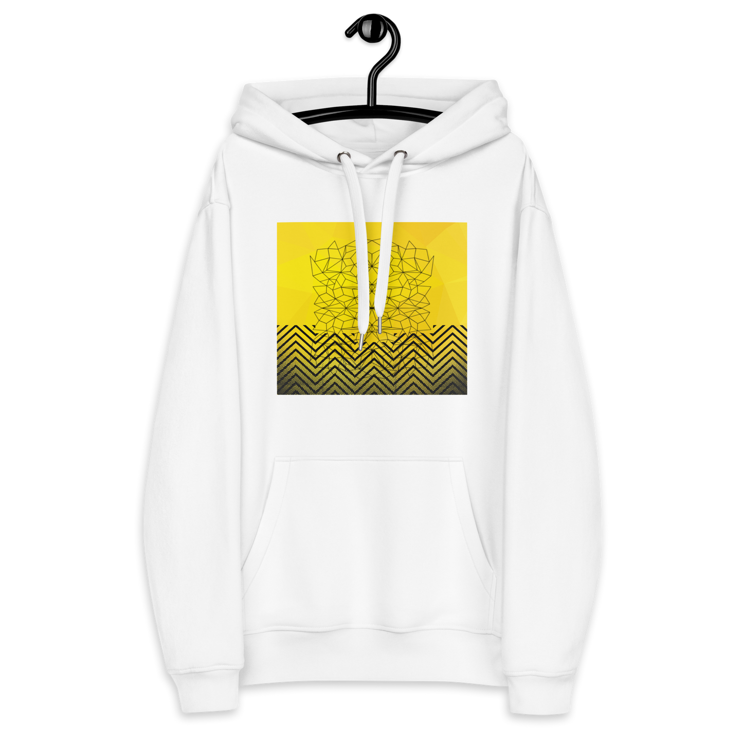 "Black & Yellow Geometrics" Premium Eco Hoodie