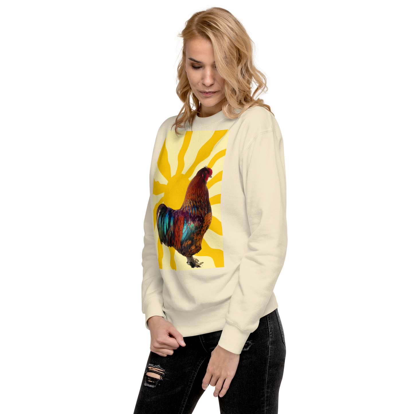 “Vibrant Rooster Sunrise” Premium Sweatshirt