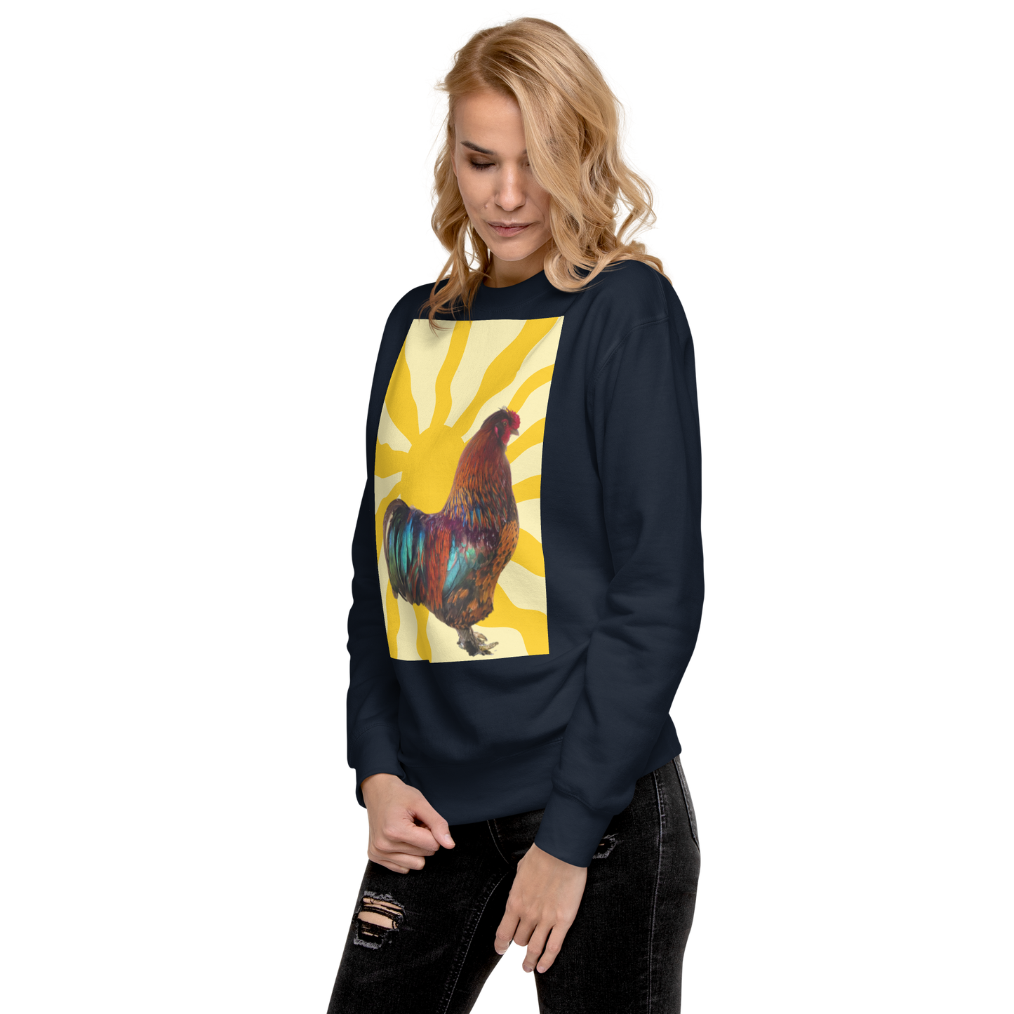 “Vibrant Rooster Sunrise” Premium Sweatshirt