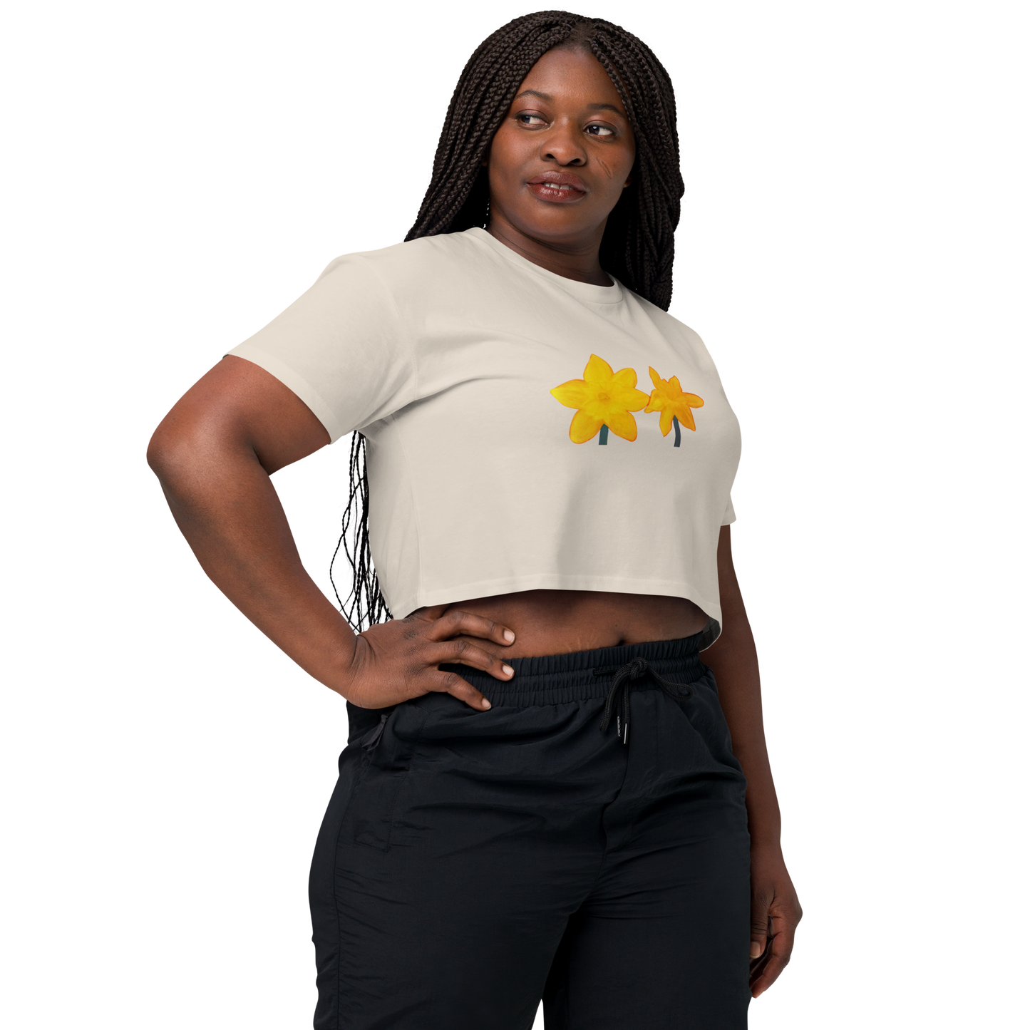 "Chalk Pastel Daffodil" Crop Top