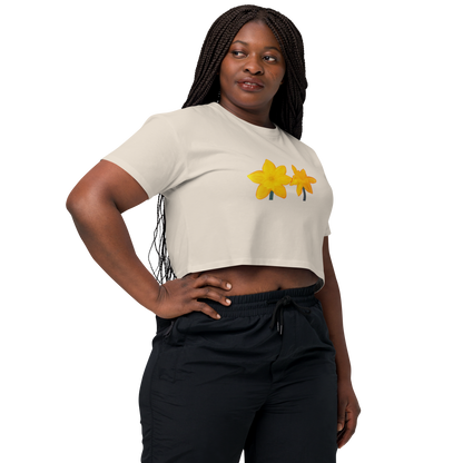 "Chalk Pastel Daffodil" Crop Top