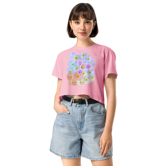 “Pastel Primrose Garden” Crop Top