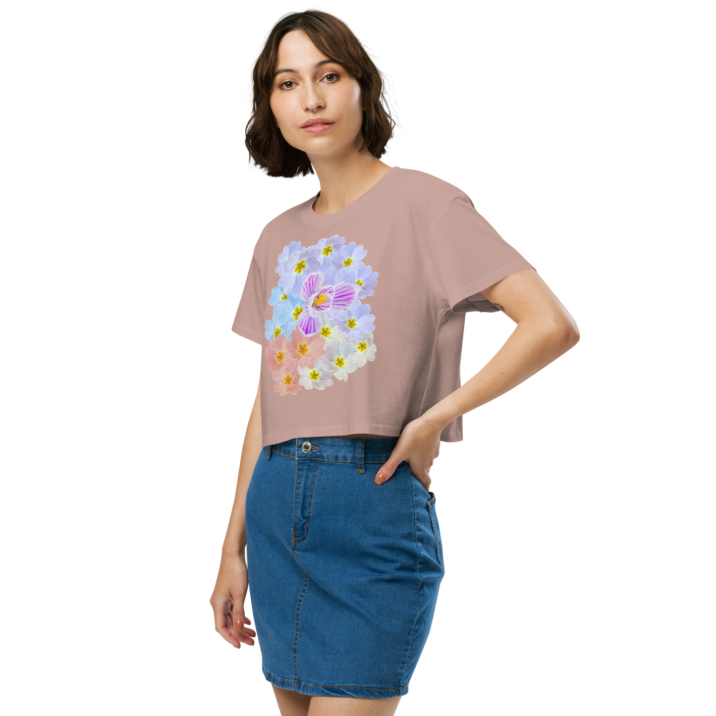 “Pastel Primrose Garden” Crop Top
