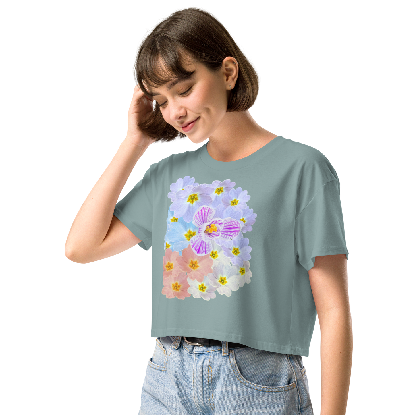 “Pastel Primrose Garden” Crop Top