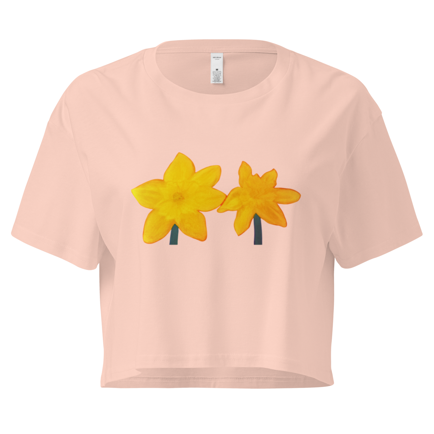 "Chalk Pastel Daffodil" Crop Top