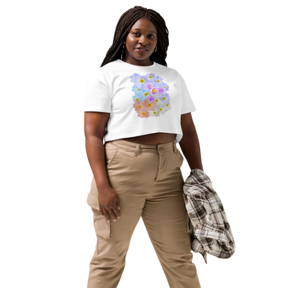 “Pastel Primrose Garden” Crop Top
