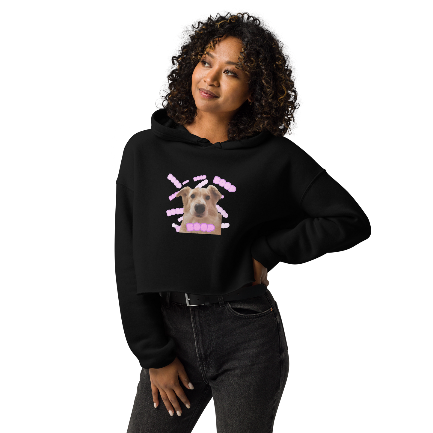 “Fee Nose Boop” Women's Cropped Hoodie