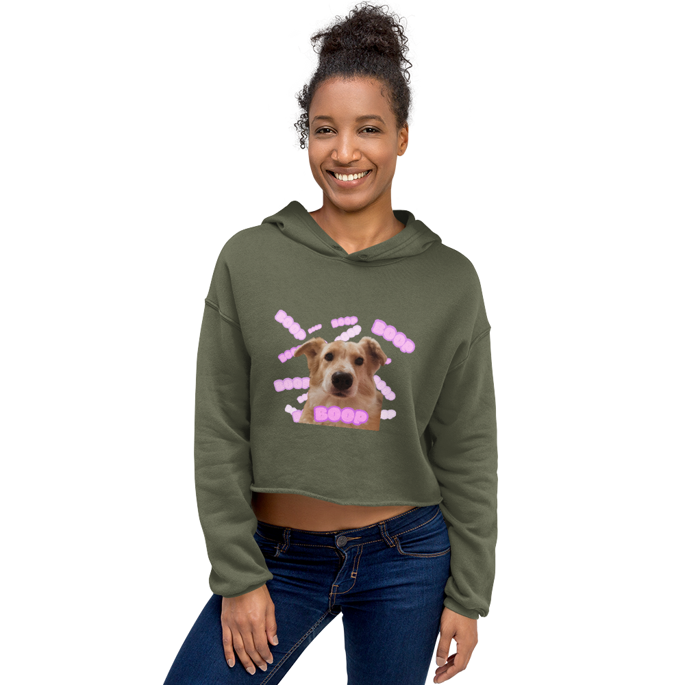 “Fee Nose Boop” Women's Cropped Hoodie