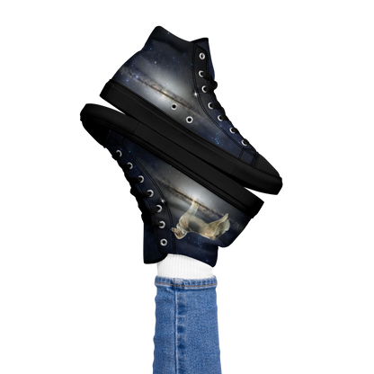 Women's "Fee Galaxy-Giant" High Top Canvas Sneakers