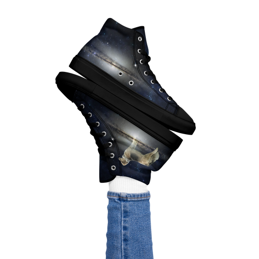 Women's "Fee Galaxy-Giant" High Top Canvas Sneakers