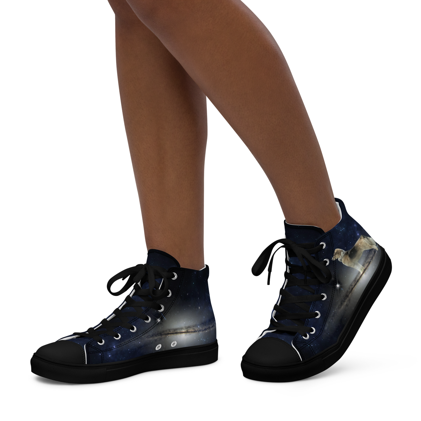 Women's "Fee Galaxy-Giant" High Top Canvas Sneakers