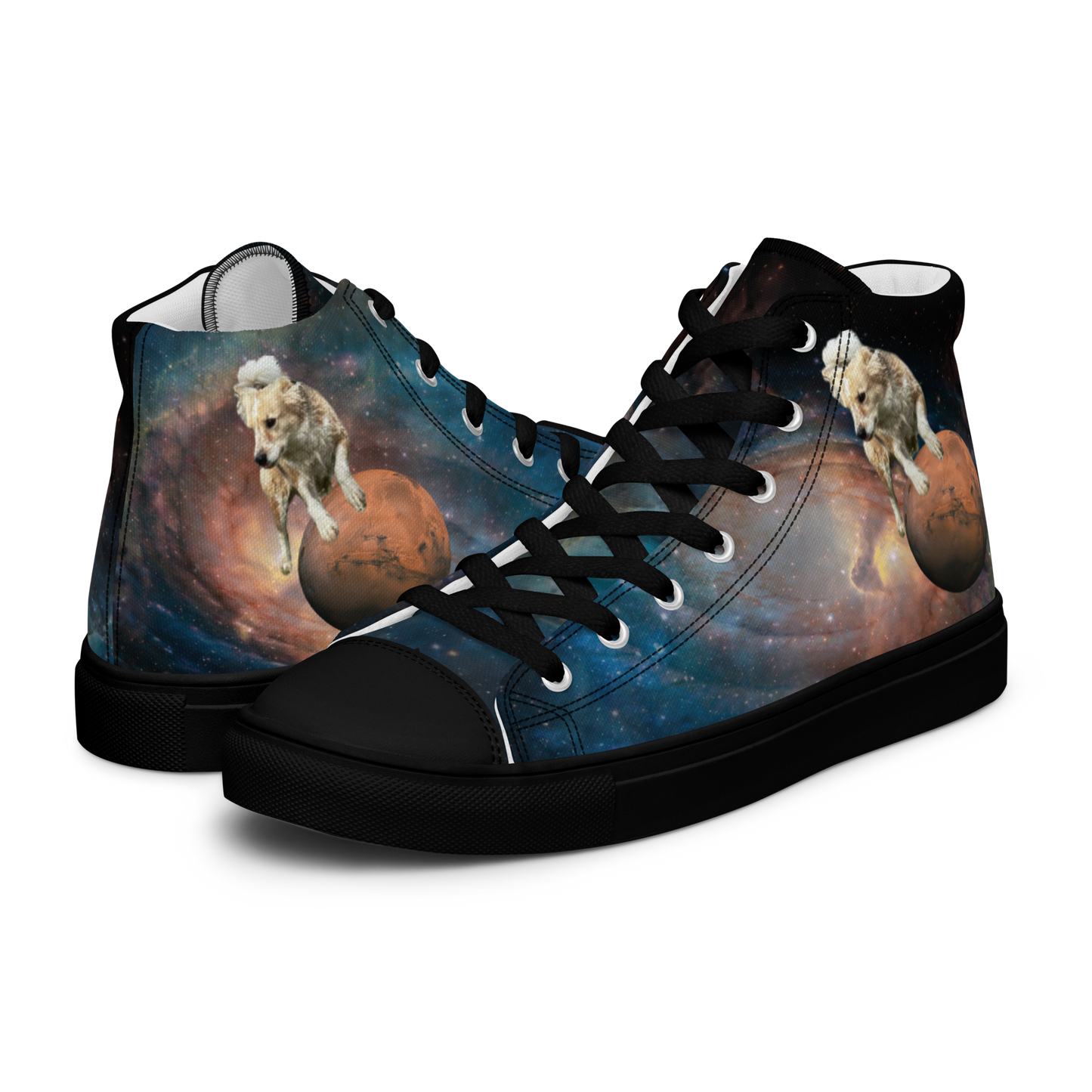 Women's "Cosmic Fee Galaxy" High Top Canvas Sneakers