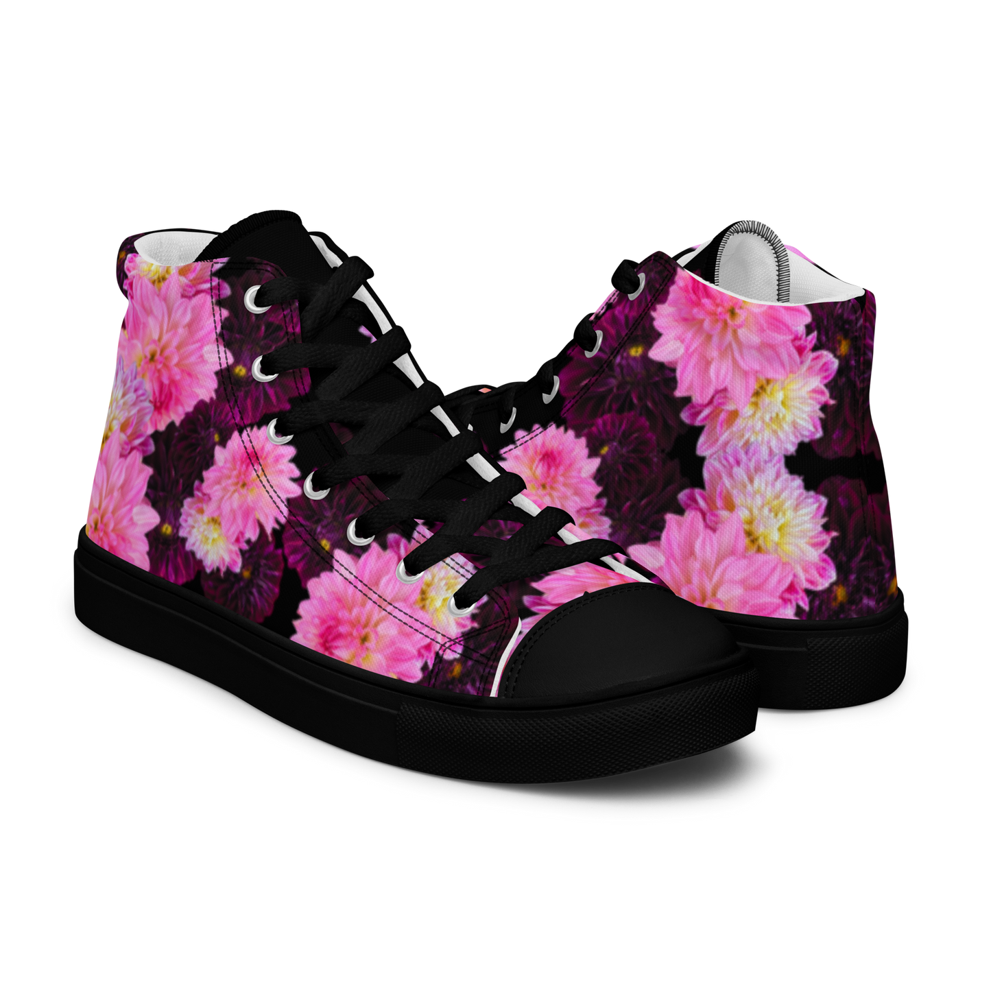 Women’s "Black Dahlia" High Top Canvas Sneakers