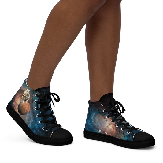Women's "Cosmic Fee Galaxy" High Top Canvas Sneakers