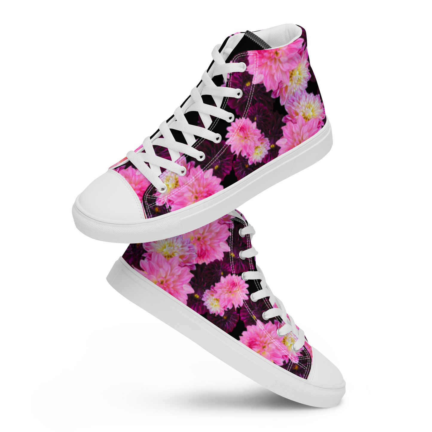 Women’s "Black Dahlia" High Top Canvas Sneakers