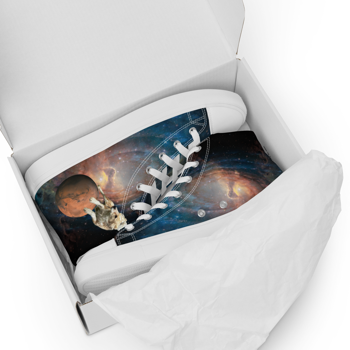 Women's "Cosmic Fee Galaxy" High Top Canvas Sneakers