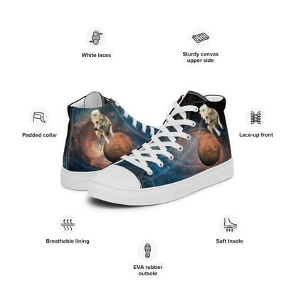 Women's "Cosmic Fee Galaxy" High Top Canvas Sneakers