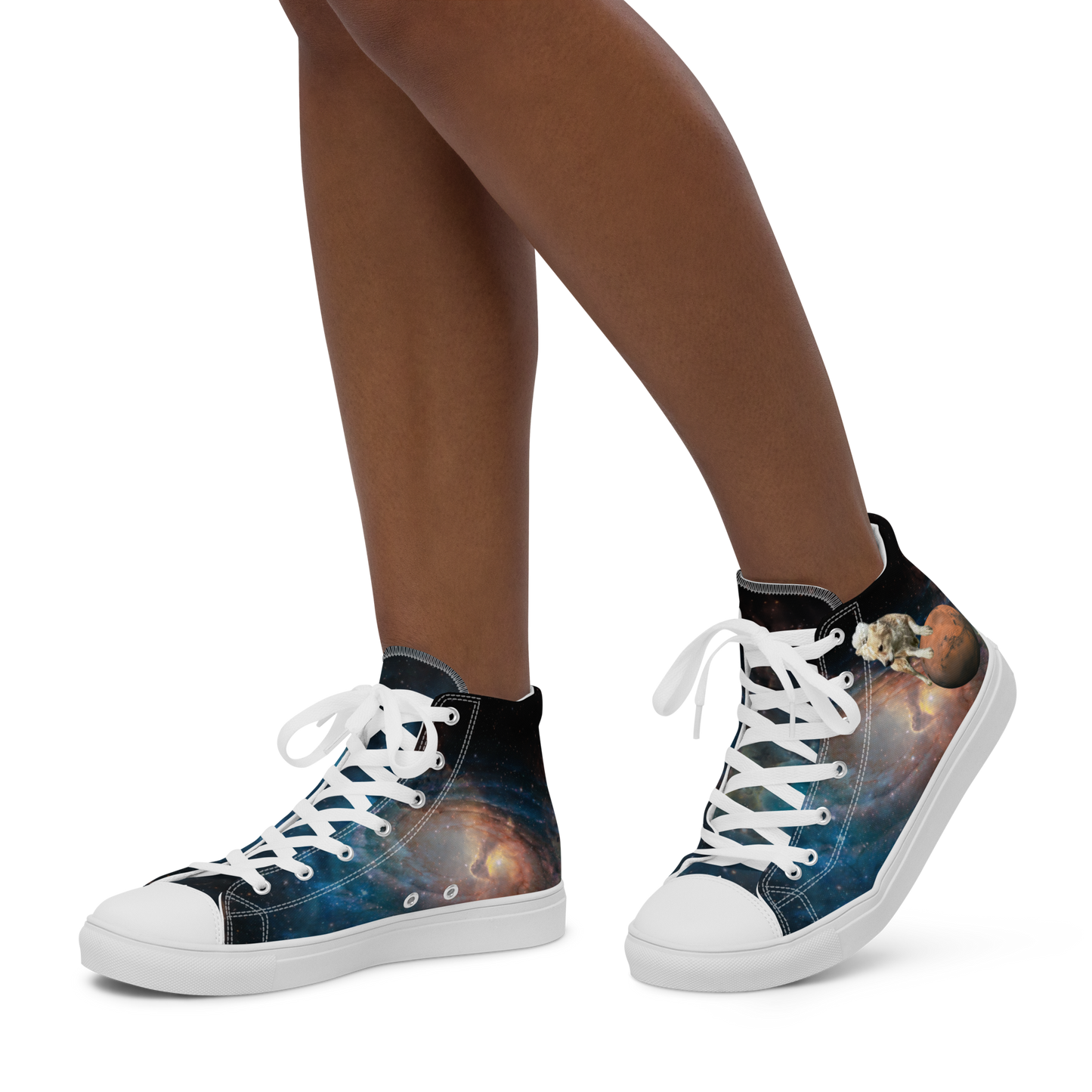 Women's "Cosmic Fee Galaxy" High Top Canvas Sneakers