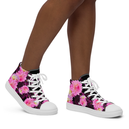 Women’s "Black Dahlia" High Top Canvas Sneakers