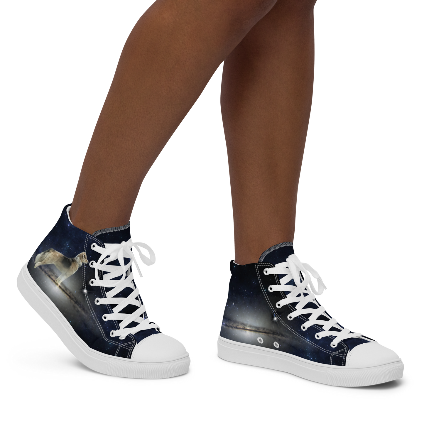Women's "Fee Galaxy-Giant" High Top Canvas Sneakers