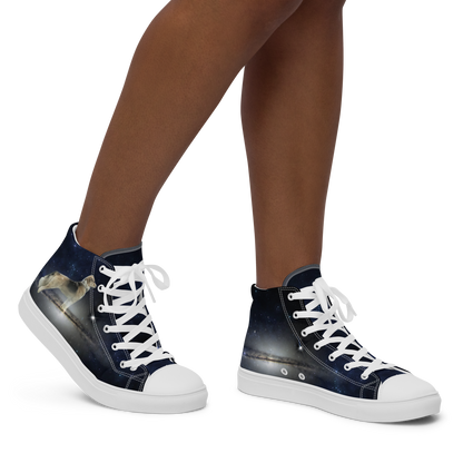 Women's "Fee Galaxy-Giant" High Top Canvas Sneakers