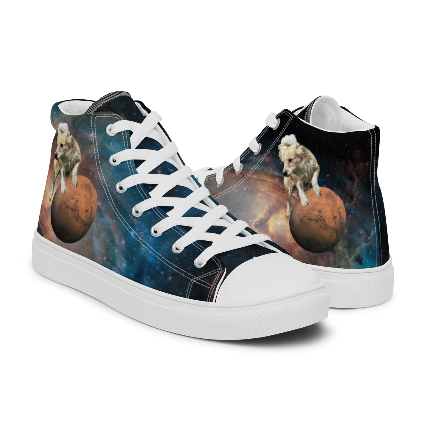 Women's "Cosmic Fee Galaxy" High Top Canvas Sneakers