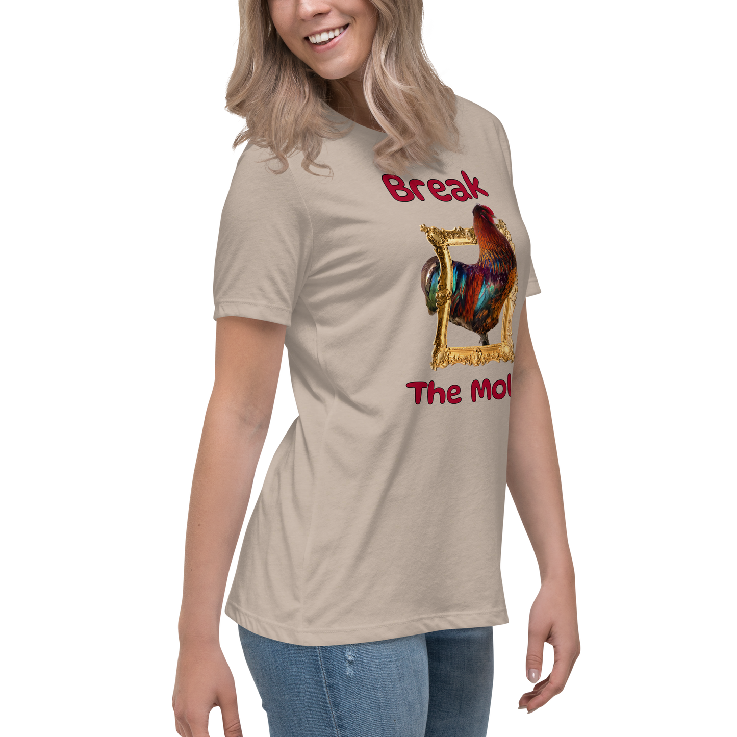 “Break the Mold” Rooster Women's Graphic T-Shirt