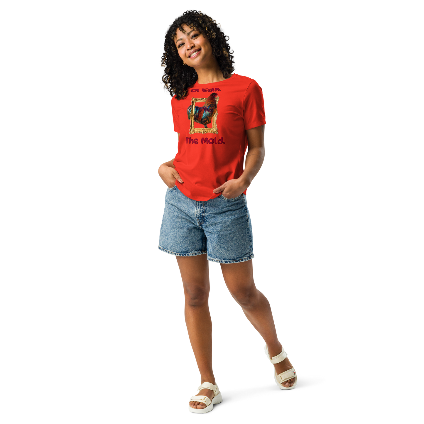 “Break the Mold” Rooster Women's Graphic T-Shirt