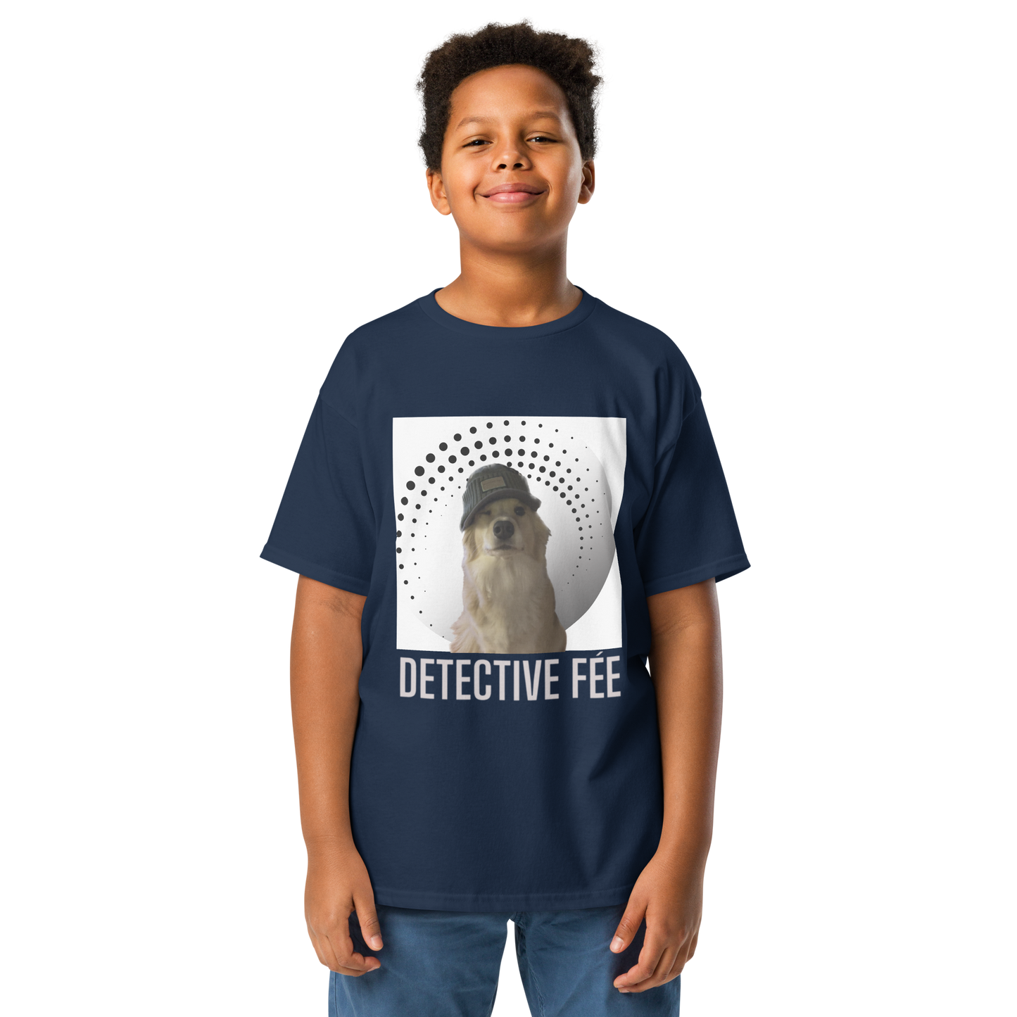 Kid's Detective Fee™ Funny Dog Whodunit Graphic T-Shirt