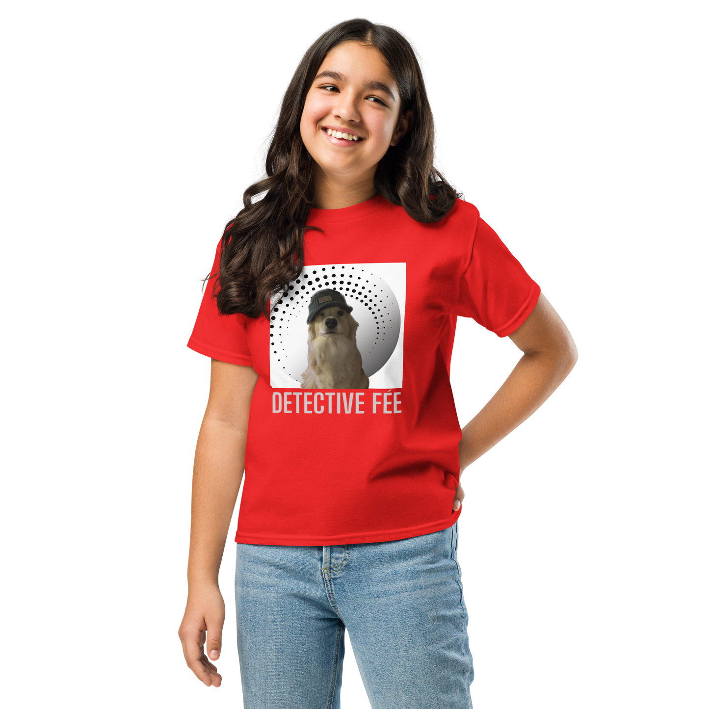 Kid's Detective Fee™ Funny Dog Whodunit Graphic T-Shirt